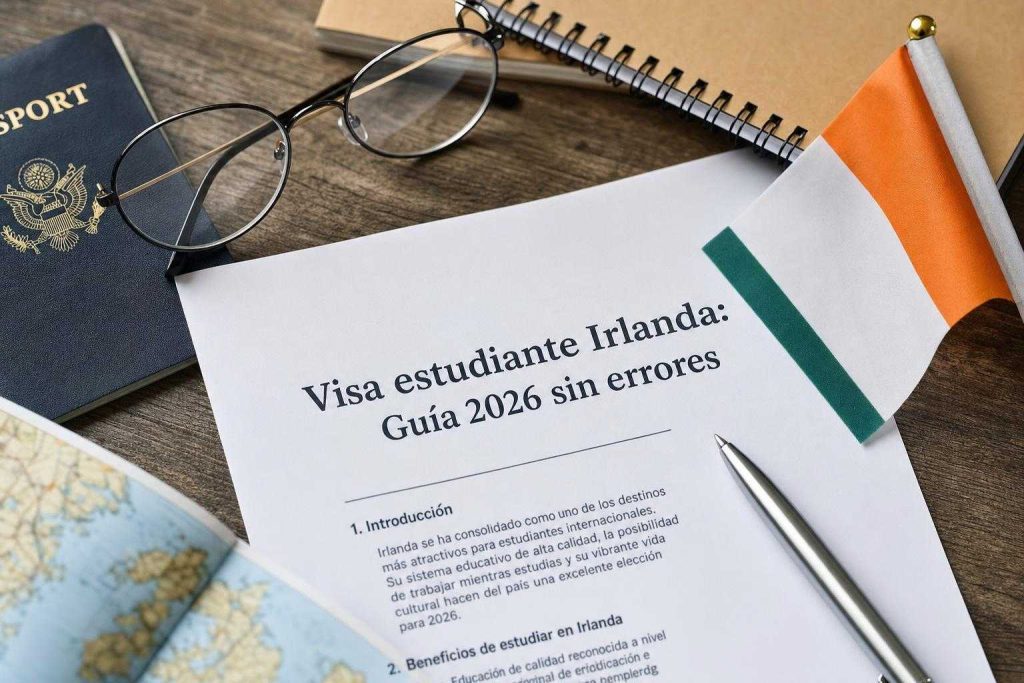 visa estudiante Irlanda illustration