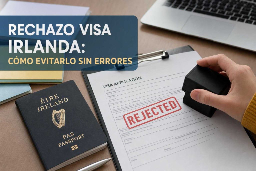 rechazo visa Irlanda illustration