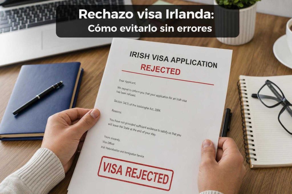 Additional Illustration of Rechazo visa Irlanda: Cómo evitarlo sin errores